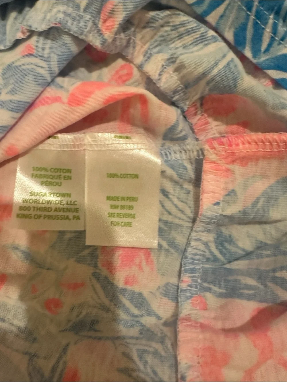 Lilly Pulitzer Girls Floral Sundress Pink and Blue Size Large (8-10)